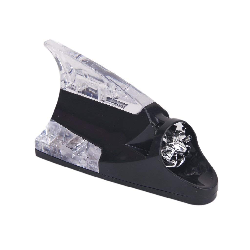 AUTONEST Wind Powered LED Light Fin Shaped Car Antenna (Black) for Maruti Eco