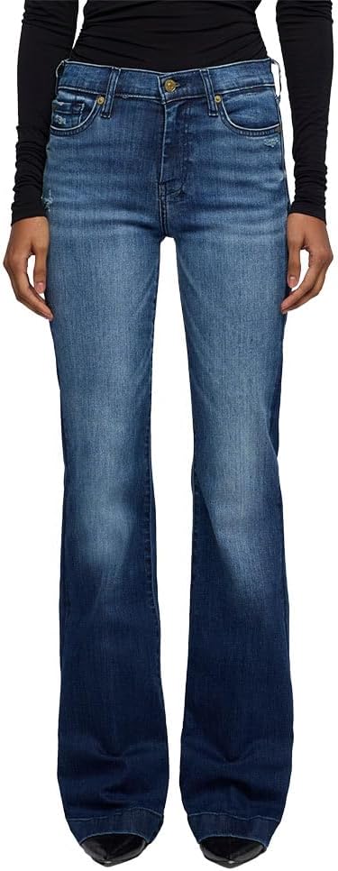 7 For All Mankind Women's Dojo Lake Blue Jeans