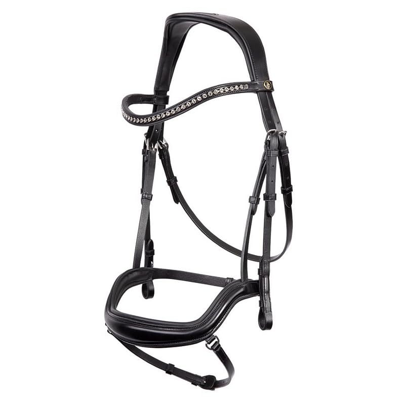 Bridon BR Bride Stanley taille COB en cuir noir pour cheval