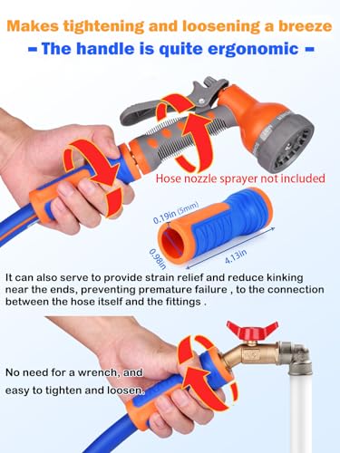 Abimars-Garden-Hose-with-Swivel-Handle-25-ft-x-58-in-Flexible-Hybrid-Rubber-Water-Hose-with-Solid-Brass-Connectors-Lightweight-Blue-500psi-Burst-Pressure