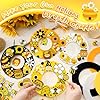 Suilung 32 Sets Bee Wreath Crafts Kits for Adults Felt Bee Activity DIY Spring Wreath Kits Hanging Ornaments with Sunflower Honey Flower Gnome Hive Stickers Crafts for Spring Party Favor Activity #1