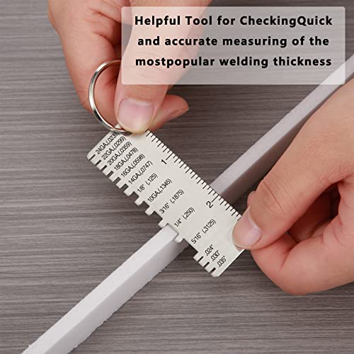 4 Pcs Double Sided Wire Metal Sheet Thickness Gauge Wire Measurement Tool Portable Metal Gauge Thickness Tool Double Sided Plated Size Inspection Tool Welding Tools Accessories #TOP6