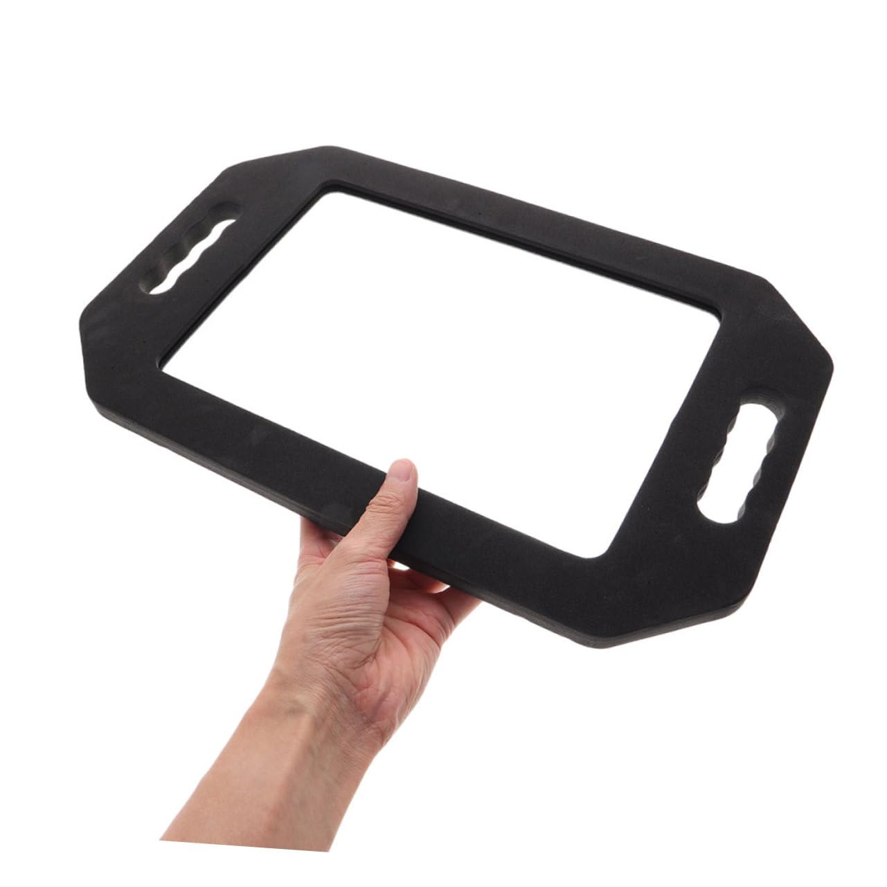 PACKOVE Miroir de Coiffure Rectangulaire 2 Pièces, Double Face, Réglable, en Verre et Mousse Noire, pour Salon de Coiffure et Barbiers