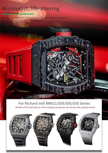 Bracelet montre 19mm rouge avec interface métallique RM035 RM011 - 7