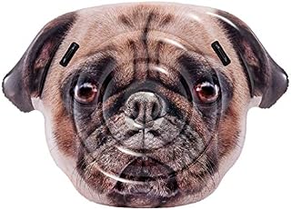 Intex Inflatable Pug Face Island Mattress Lilo 173cm x 130cm. Perfect for the pool.