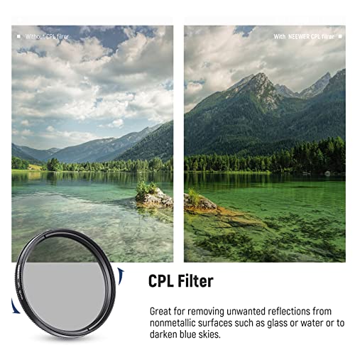 Image of NEEWER 67mm Soft White Diffusion 1 /4 Filter Mist Dreamy Cinematic Effect Filter, Ultra Slim Water Repellent Scratch Resistant 30 Layer Nano Coated HD Optical Glass for Video /Vlog /Portrait Photography