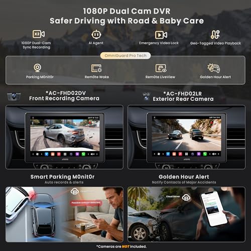 Image of ATOTOZONE X10 10 inch QLED Touchscreen AI Android Double Din Car Stereo | ChatGPT 4, 8G+128G, 4G LTE, 7.1.2 Audio, Wireless CarPlay & Android Auto, Emergency Lock, GPS, HDMI in, ADS Protocol