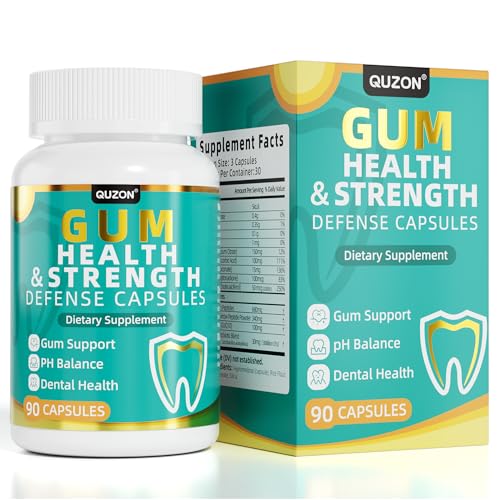 QUZON Gum Restore Supports Healthy Gums Mouth Health freshens Breath 90 Ct