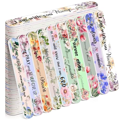 50 Pack Christian Gifts for Women, Scripture Mini Nail Files