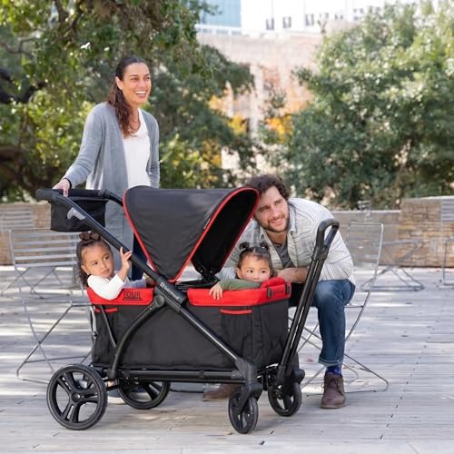 Image of Baby Trend Expedition /Tour LTE 2-in-1 Stroller Wagon, Mars Red