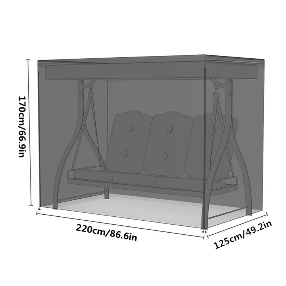 pokrowce na hamaki Pokrowiec ochronny na meble ogrodowe Zewnętrzny wodoodporny pokrowiec na huśtawkę przeciwpyłową do domu i ogrodu 220x125x170cm osłona ochronna