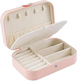 YONZONE Jewellery Box, Small Travel Jewellery Organiser Storage Case for Rings Earrings Necklace Bracelets Premium Faux Le...
