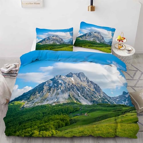 Housse de couette microfobre douce 220x240 parure de lit 3 pièces à fermeture éclair