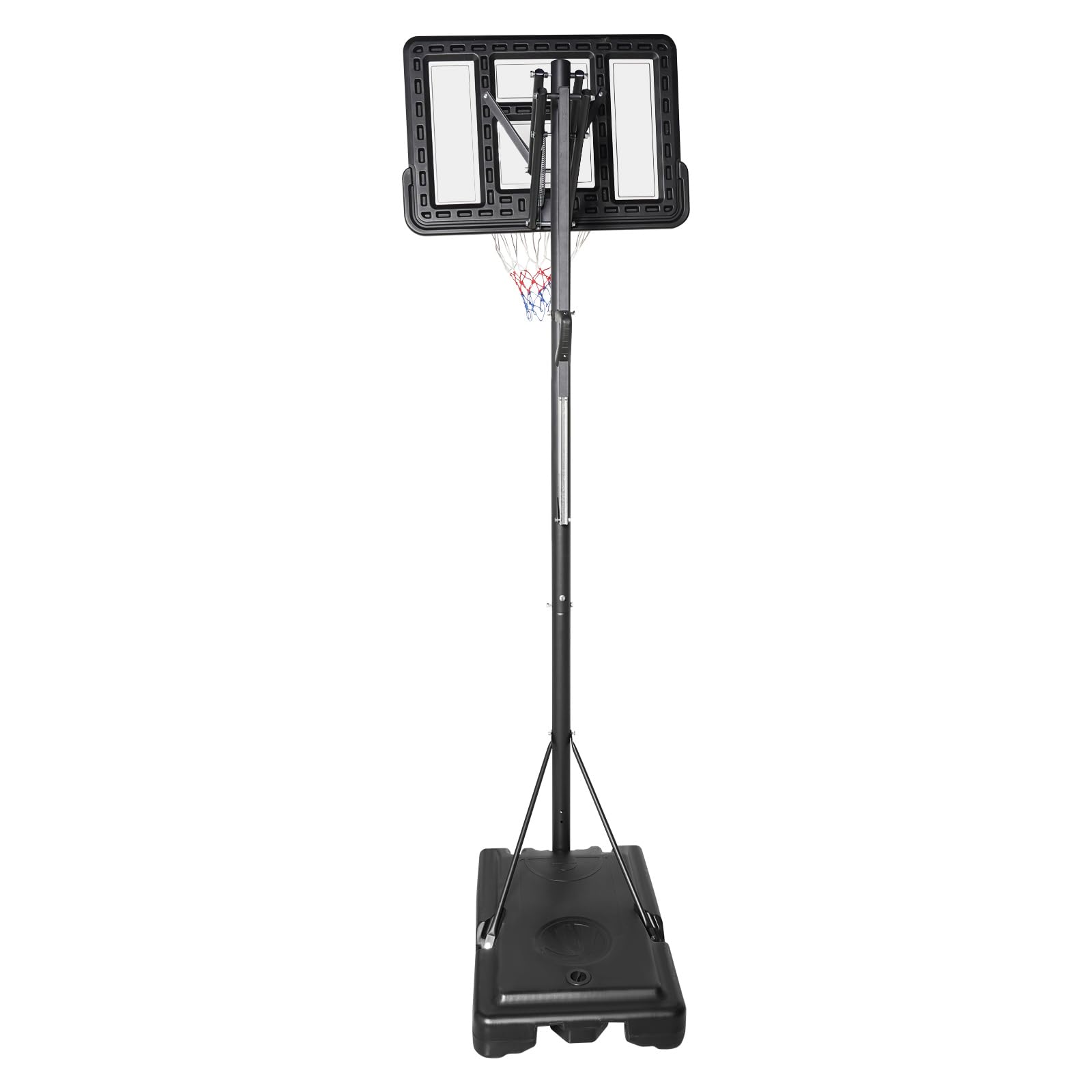 Soporte para canasta de baloncesto, 170-305 cm, altura ajustable con ruedas, incluye red, canasta de baloncesto portátil para jardín, campo de deporte y campo de juego