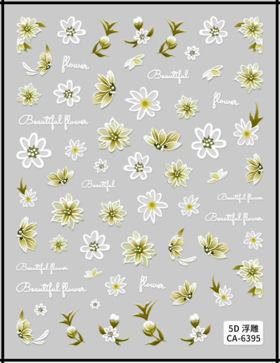 Nail It! 5D Self-Adhesive Nail Art Stickers - Flowers 6395-picture-19