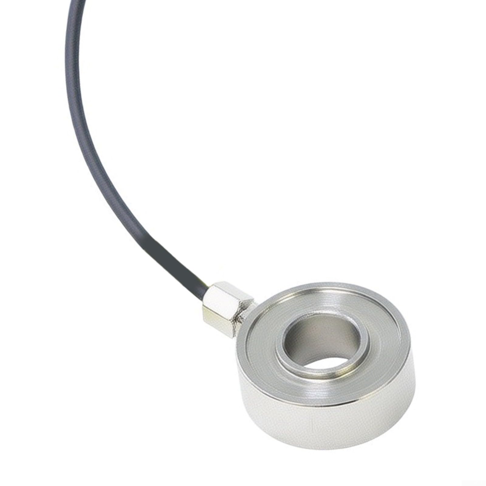 Medidor de fuerza de anillo hueco de acero inoxidable para pruebas de montaje de pernos, sensor de paso preciso con rango de medición de 0-100 kg y salida mV/V para control de fuerza de
