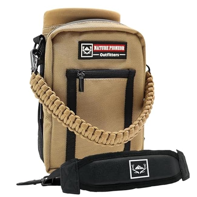 NATURE PIONEOR Water Bottle Holder with Strap 25 32 40 64 oz Insulated Water Bottle Carrier Sling Sleeve for Hiking,Outdoor Camping,Gym