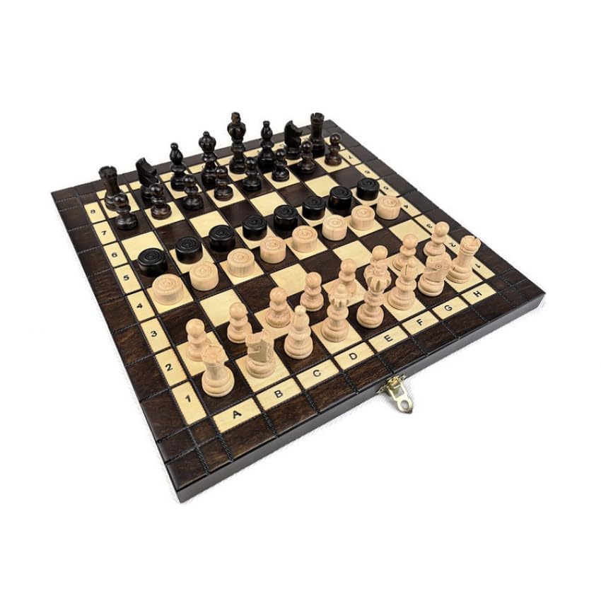 Scacchi olimpici 2 in 1 + dama 35x35 cm