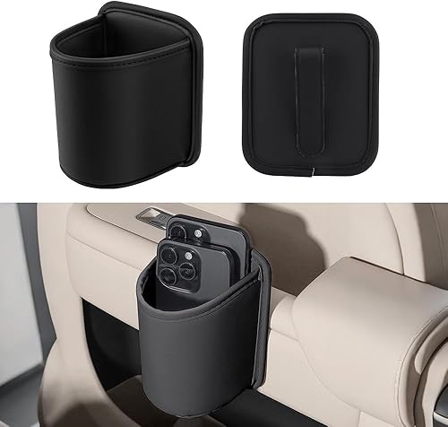 LECART 2 portavasos grandes para puerta de automóvil, soporte para botella con clip con cuero resistente a los arañazos, accesorios organizadores de