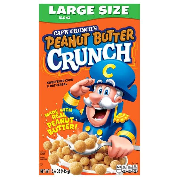 Cap'n Crunch's Peanut Butter Crunch Breakfast Cereal, 15.6oz