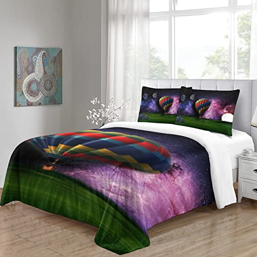 Housse de couette microfbre imprimée 3D paysage drap de lit simple doux