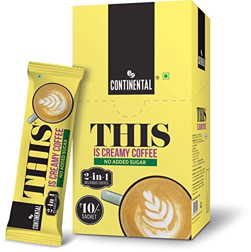 Image of Continental THIS Creamy Instant Coffee Powder | 2 In 1 Instant Premix Coffee Powder | 160 Gram | Pack Of 1 | Rich and Creamy Flavor | Convenient Single-Serve Sachets for Quick and Easy Coffee Anytime