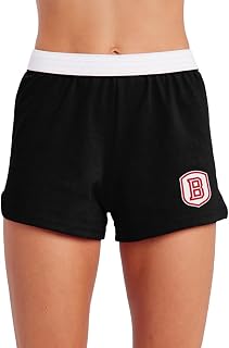 Campus Lab Official Collegiate Primary Logo Womens Soffe Short, Elastic Fold Over Waist Shorts, Junior Fit