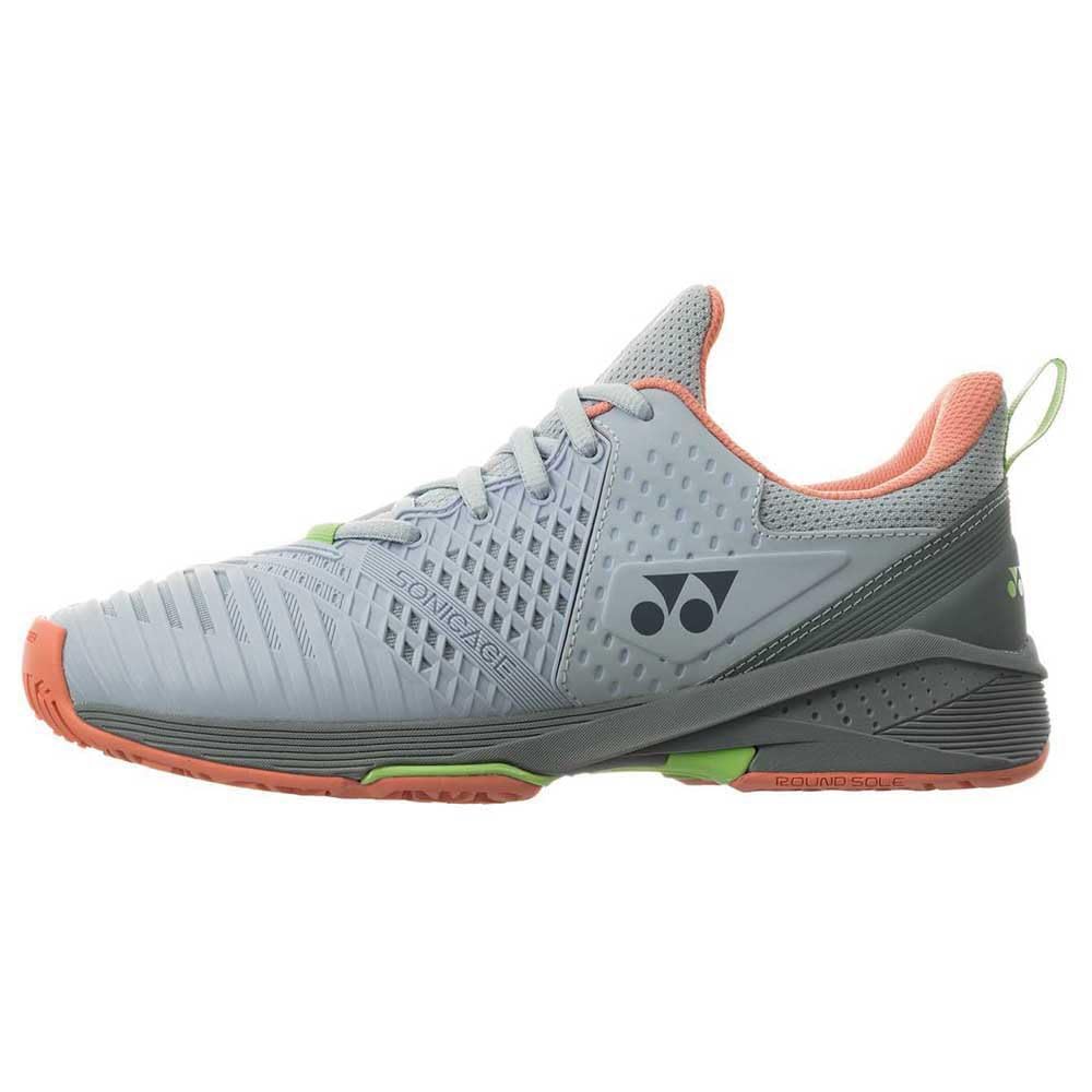 YONEX Mujeres Sonicage 3 Zapatillas De Pádel Zapatilla De Pádel Azul Claro-Albaricoque EU Neu
