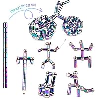 Magnetic Fidget Pen - Jet Strato Pen, Magnetischer Stift, Crushmetric Stifte Fidgi, Geschenk für Freunde (Regenbogen) – Ansicht 2