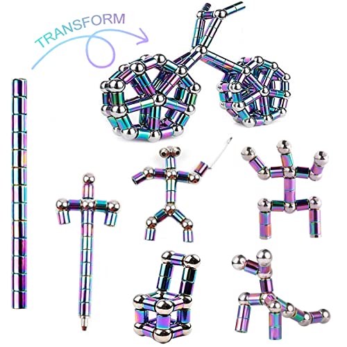 Image of Magnetic Fidget Pen - Gravity Jet Strato Crushmetric Ballpoint Pen, Gift for Friends (Rainbow)