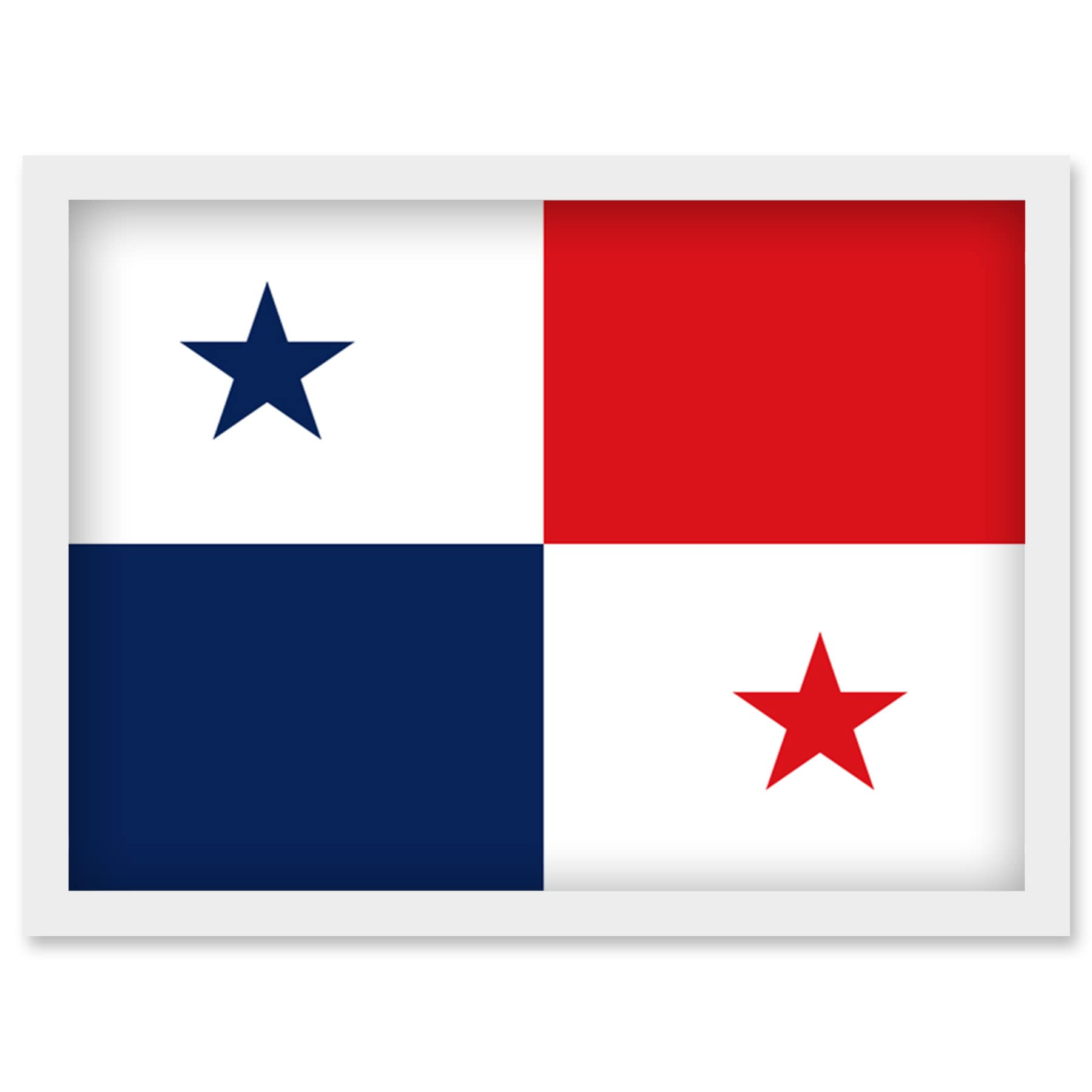 Artery8 Panama National Flag Patriotic Vexillology World Flags Country Region Poster Artwork Framed Wall Art Print A4