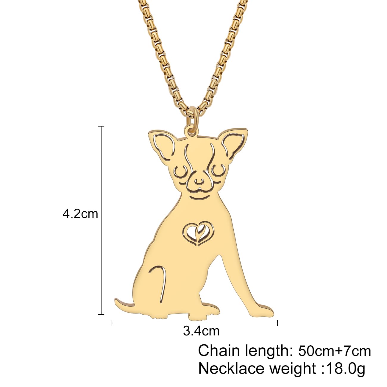 Acciaio inossidabile placcato oro 18K Cane Collana per donne ragazze Ciondolo carino per animali domestici Regali di gioielli per gli amanti dei cani