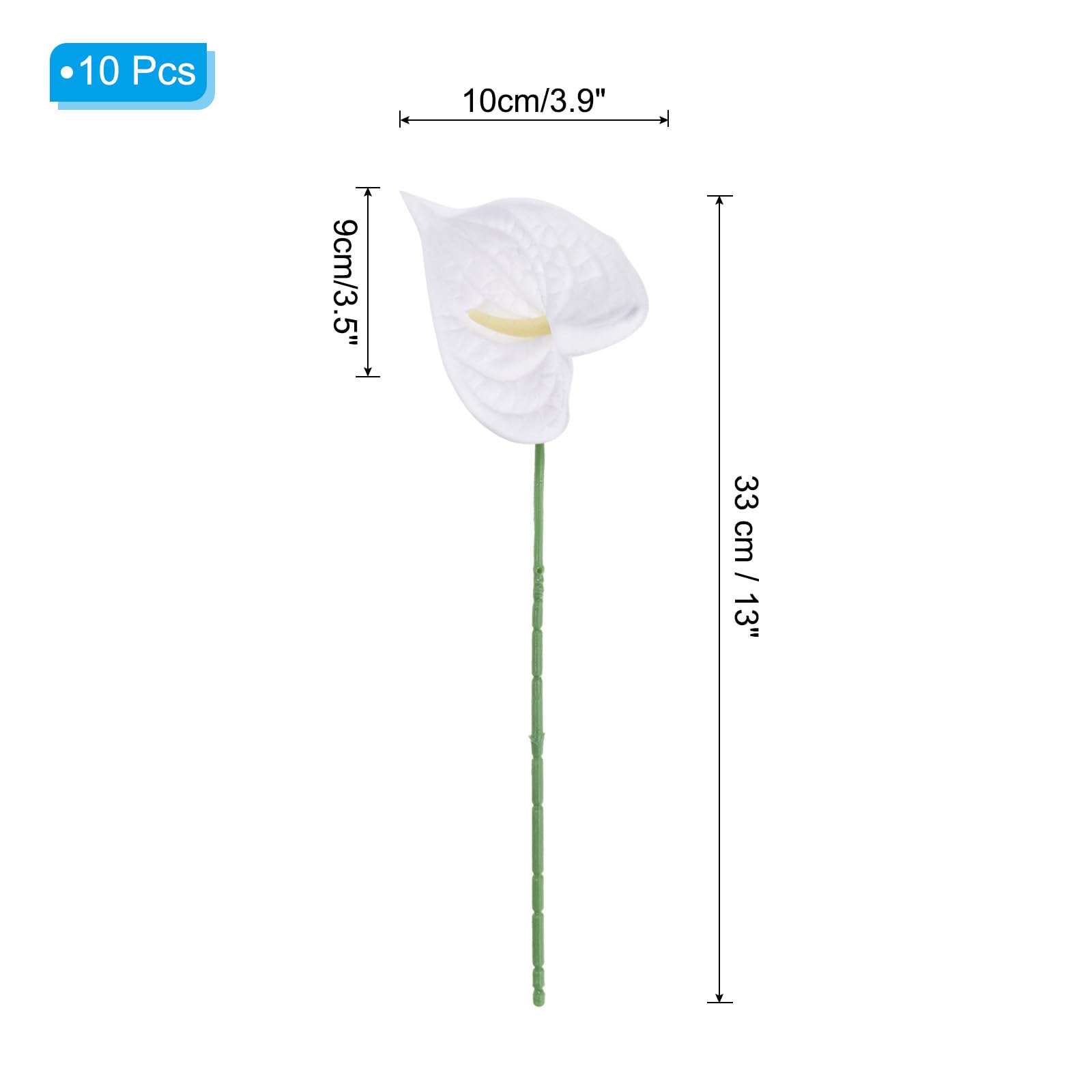 PATIKIL 13" Artificial Anthurium Lily Flowers - Image 2