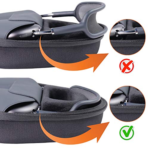 Co2Crea Hard Case With Sleep Mode Replacement For Apple Airpods Max Headphone (Black Case) #TOP3