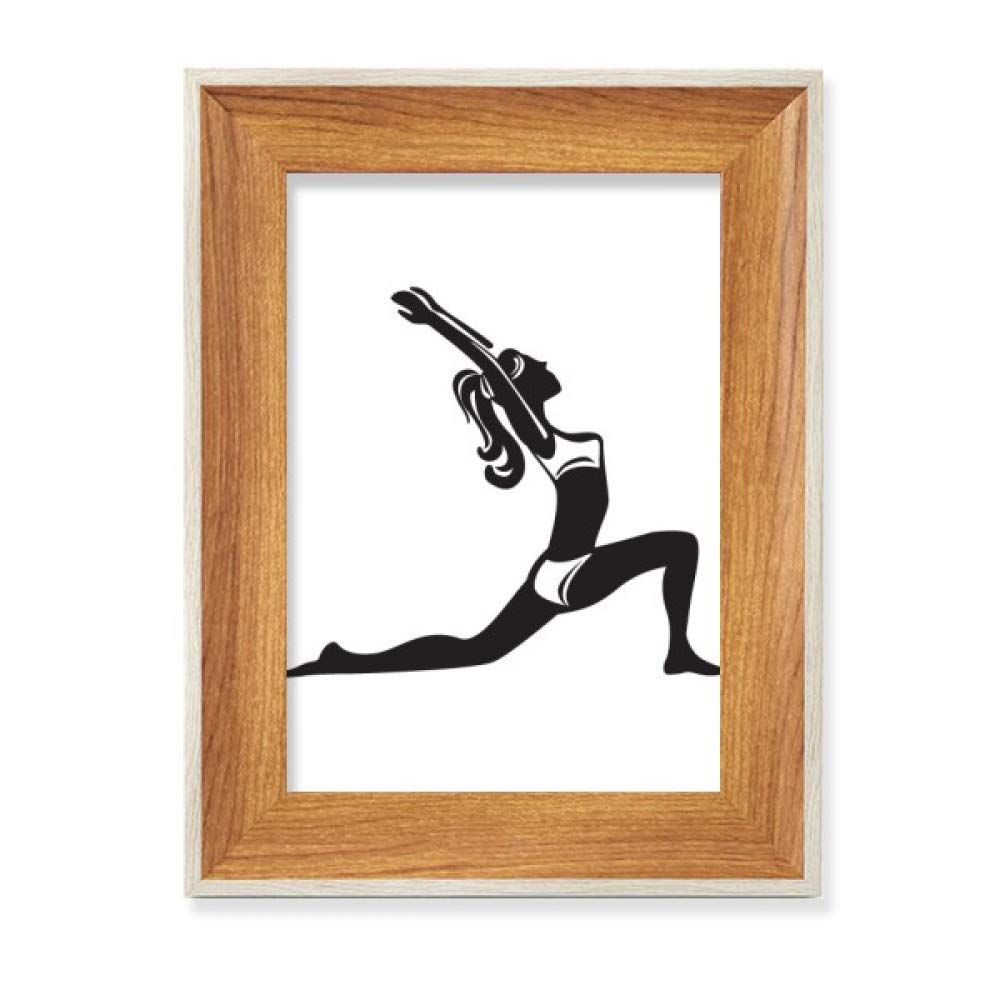 Silhouette yoga cadre de photo en bois haut de gamme pour affichage de tableaux d'art de bureau