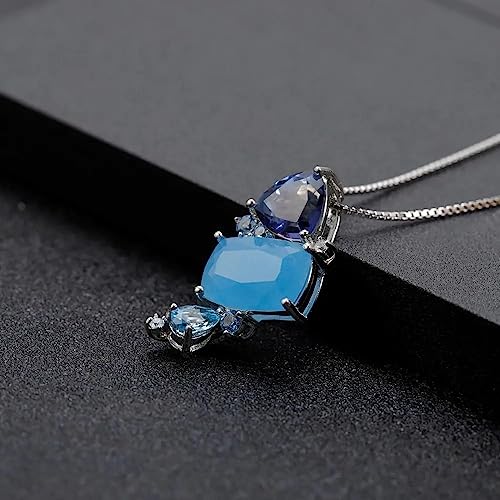 Collier argent S925 anti-ternissement avec pendentif perles d'eau douce