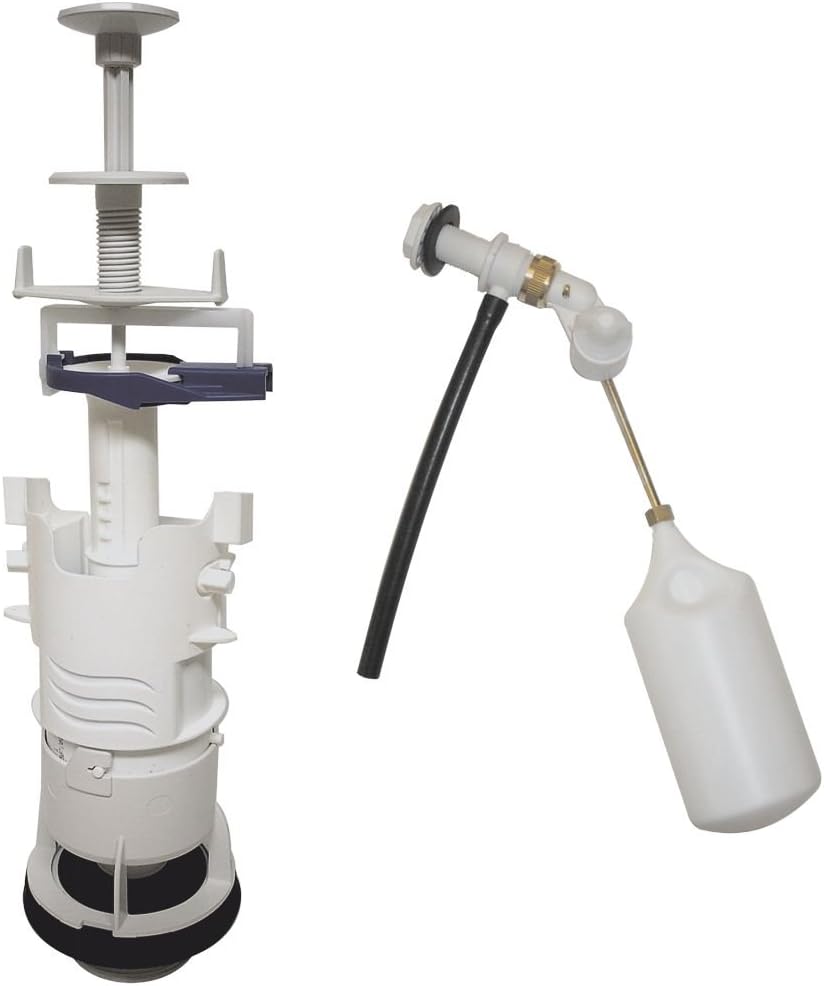 Regiplast 3320B Push Flush Mechanism Single Flow with Filling Valve Plastic White