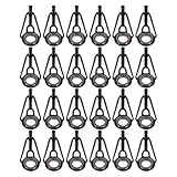 Kisangel Kit de Reparación de Puntas para Caña de Pescar 24 Piezas, Guías de Acero Inoxidable, Compatible Cañas de Baitcasting y Spinning, Accesorio Portátil para Reparaciones