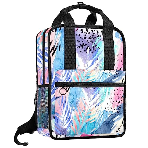 Sac à dos pour garçons multicolore rose et bleu aquarelle