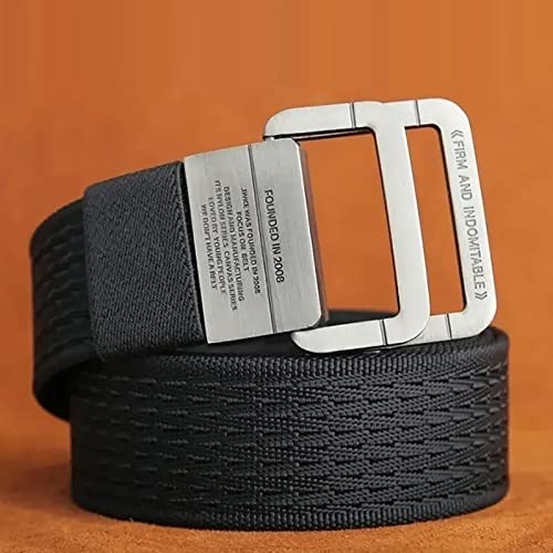 Cinto de Trabalho Masculino, Cinto de Trabalho de Nylon Bem Tecido para Caminhadas (Preto)