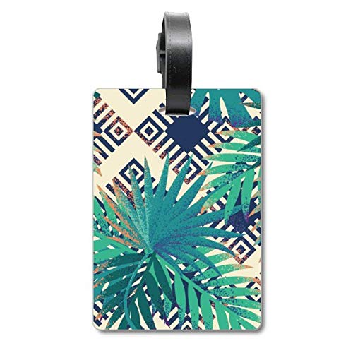 Étiquette d’identification pour valise aux motifs de plantes pour vos vacances