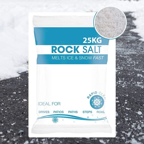 Hadley 25KG Bag White DeIcing Rock Salt for Keeping Driveways and