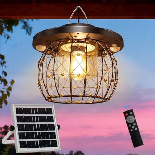 Auzev Solar Gazebo Light with 2 Motion Sensors, 3000LM Battery