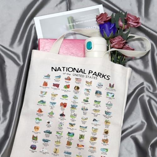 National Parks Outdoor Camping Hiking Gift Road Trip Adventure Gift US National Parks Tote Bag3