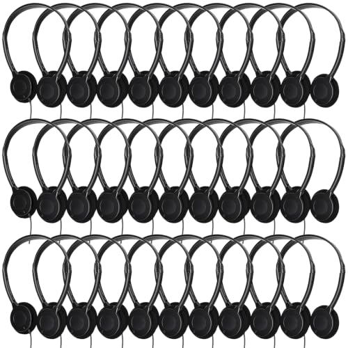 Image of Konohan 30 Pack Headphones Bulk Classroom Headphones, Black, Fresh