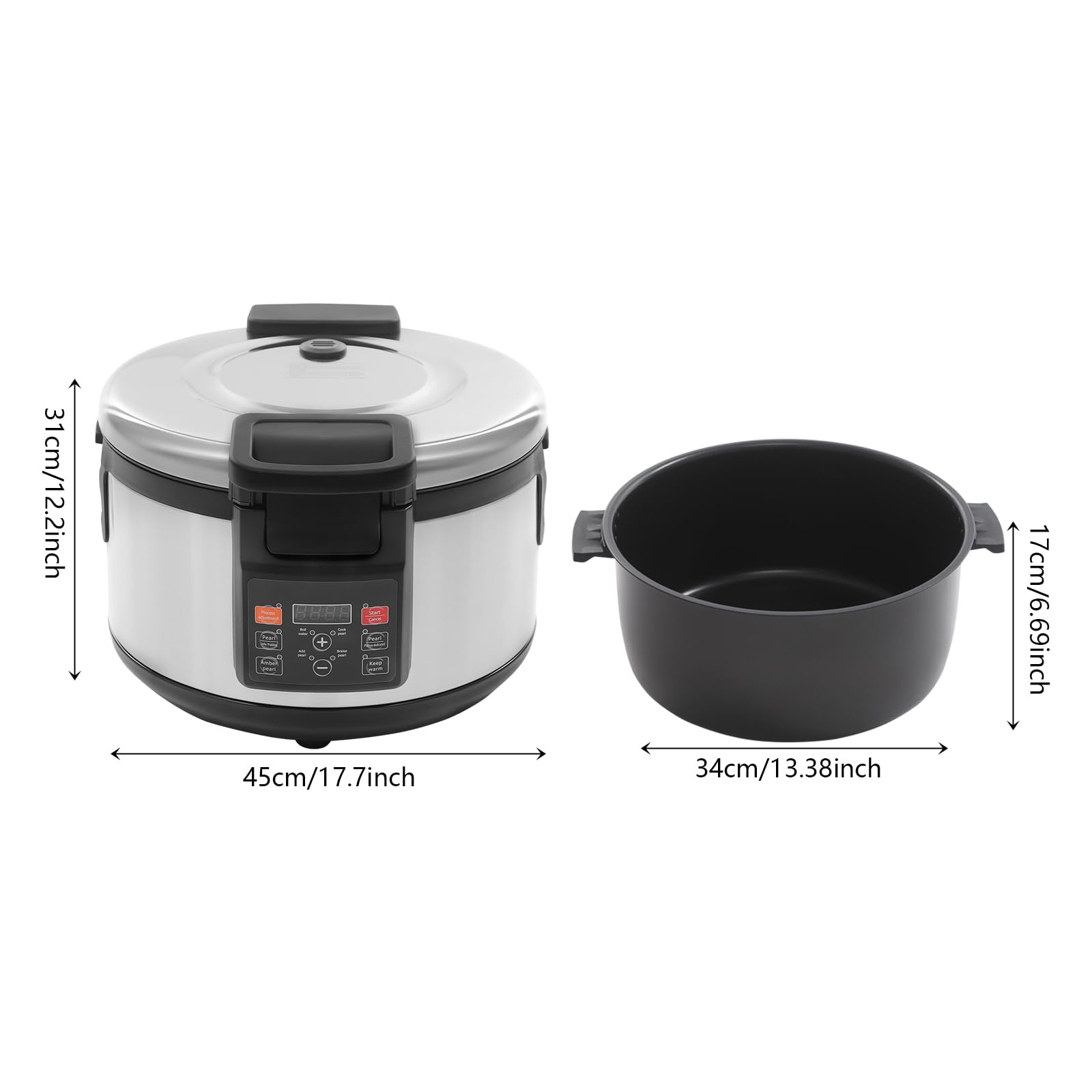 LIAPDG 2200W Pearl Cooker, 4.2 Gallons Commercial Tapioca Boba Maker 16L Automatic Pearl Maker with Touchscreen Boba Bubble Tea Cooker Weight of Cookable Pearls 1-3 Kg/2.20-6.61 Lbs