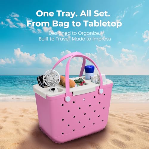 Tote Topper Tray with Cup Holder