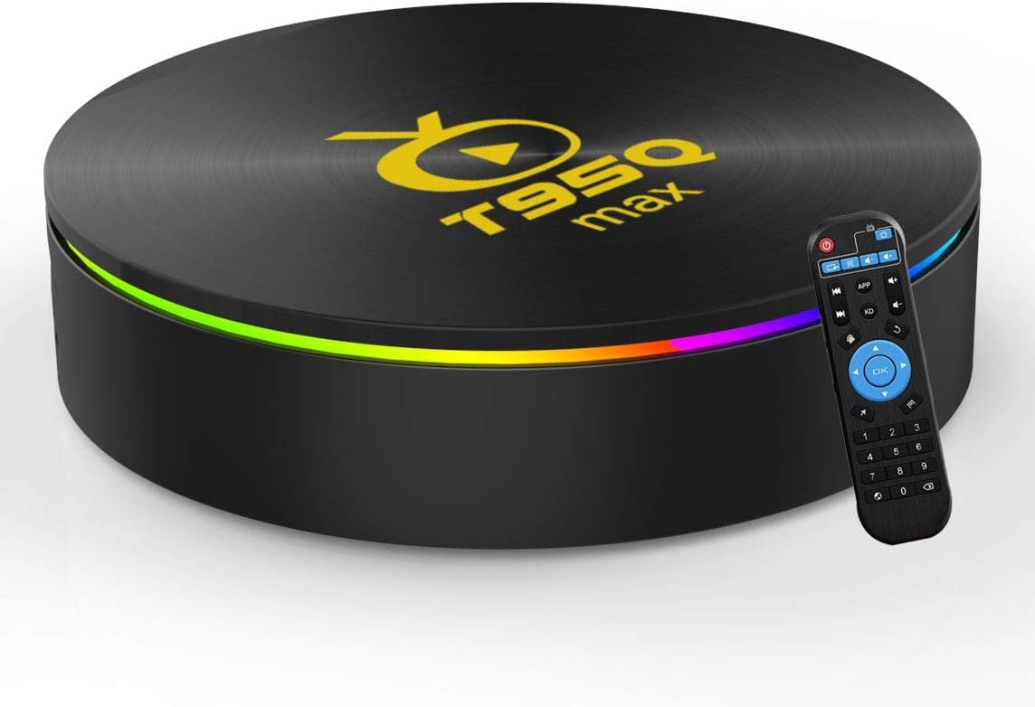 Android 11.0 TV Box T95Q Max Amlogic S905X4 with 4GB Ram 64GB ROM 4K Ultra HD H.265 Dual Band WiFi BT4.0 Media Box 2.4/5Ghz WiFi 100M LAN