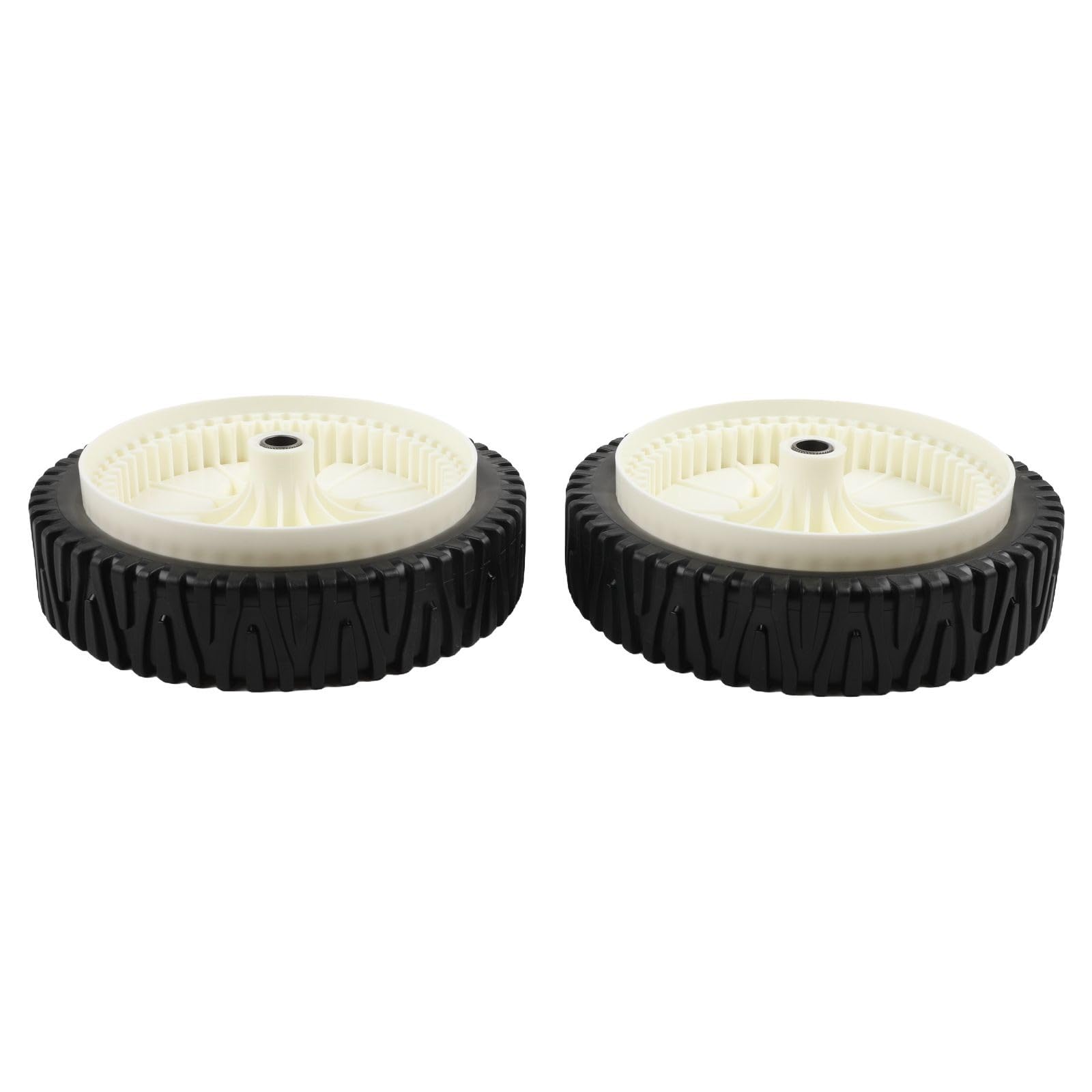 EasyByMall Ruedas de transmisión delanteras de 8 pulgadas para cortacésped, piezas de repuesto de goma de 53 dientes compatibles con Craftsman 917370431 917370441, 1-3/4 pulgadas de ancho