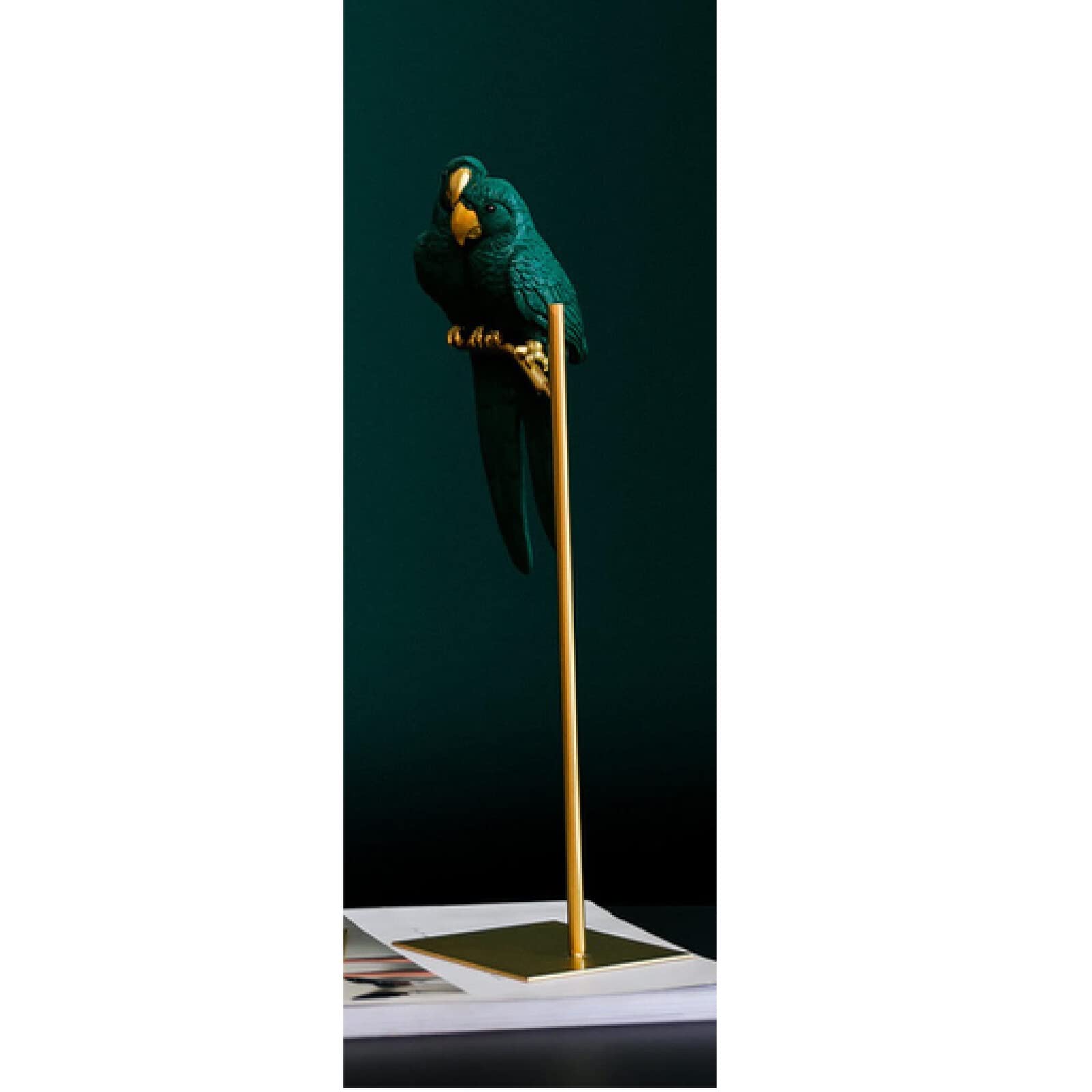 Esculturas Simples Figuras De Escultura De Estatua De Adornos De Artesanía De Pájaro Loro Simulado De Resina